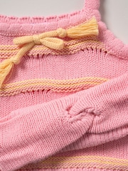 Miss Pink True 100% Cotton Knit Top Shorts and Headband Outfit Set - Image 4 of 5