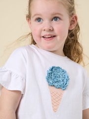 Miss Cropped Printed Brown T-Shirt and Skirt Outfit Set - Image 6 of 6