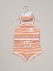 Miss Red 100% Cotton True Knit Top Shorts and Headband Outfit Set - Image 4 of 5