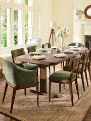 Laura Ashley Dark Stain Oak Barcombe 6 to 8 Seater Extending Dining Table - Image 2 of 8