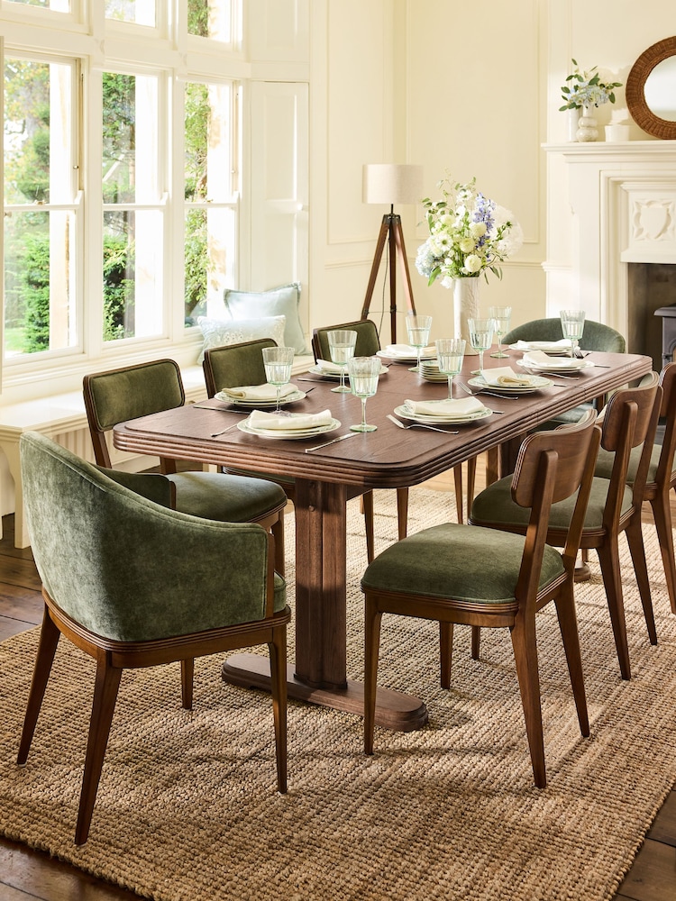 Laura Ashley Dark Stain Oak Barcombe 6 to 8 Seater Extending Dining Table - Image 2 of 8