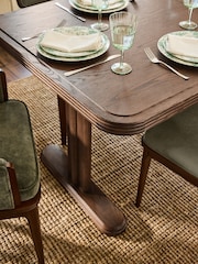 Laura Ashley Dark Stain Oak Barcombe 6 to 8 Seater Extending Dining Table - Image 4 of 8