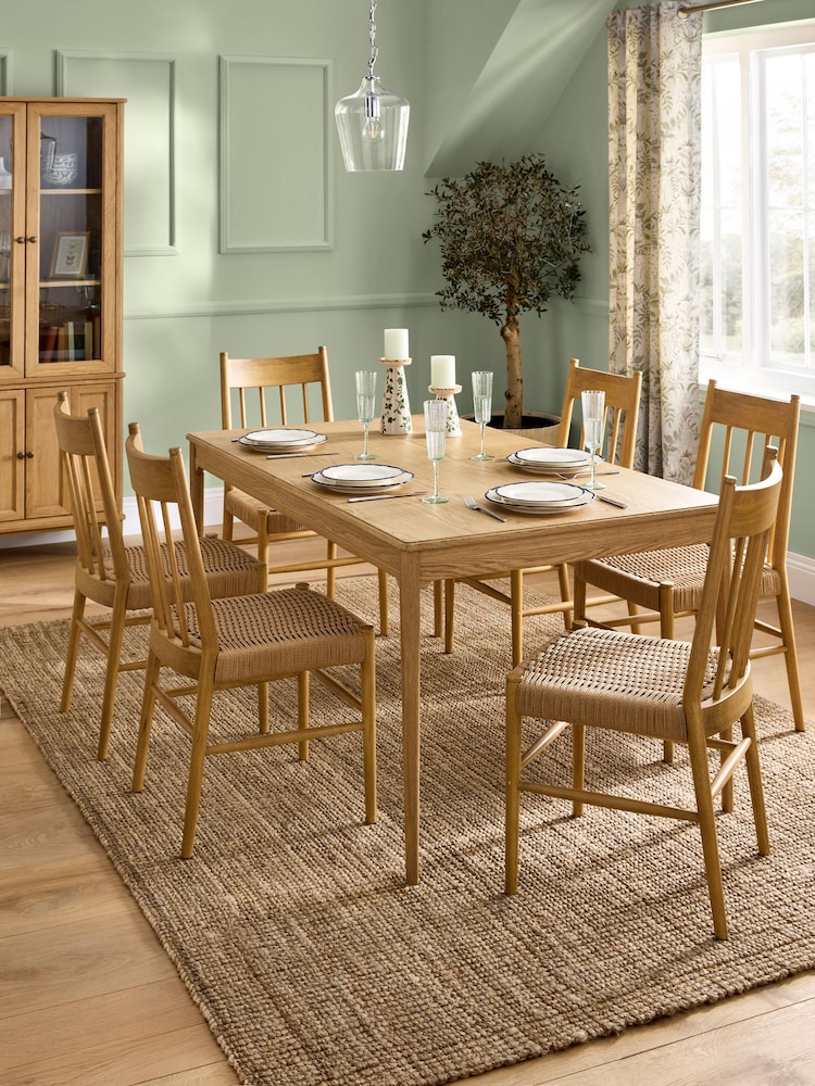 Laura Ashley Light Oak Danbury 6 to 8 Seater Extending Dining Table - Image 1 of 8