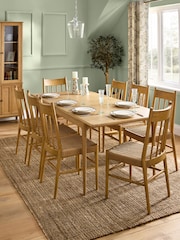 Laura Ashley Light Oak Danbury 6 to 8 Seater Extending Dining Table - Image 2 of 8