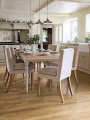 Laura Ashley Twine Natural Swanton 6 to 8 Seater Extending Dining Table - Image 2 of 4