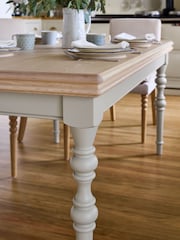 Laura Ashley Twine Natural Swanton 6 to 8 Seater Extending Dining Table - Image 3 of 4