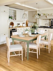 Laura Ashley Khaki Green Swanton 6 to 8 Seater Extending Dining Table - Image 1 of 7