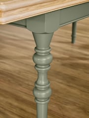 Laura Ashley Khaki Green Swanton 6 to 8 Seater Extending Dining Table - Image 3 of 7