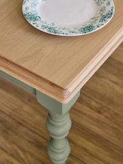 Laura Ashley Khaki Green Swanton 6 to 8 Seater Extending Dining Table - Image 4 of 7