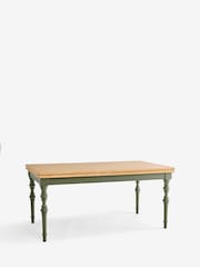Laura Ashley Khaki Green Swanton 6 to 8 Seater Extending Dining Table - Image 5 of 7