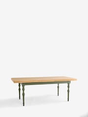 Laura Ashley Khaki Green Swanton 6 to 8 Seater Extending Dining Table - Image 6 of 7