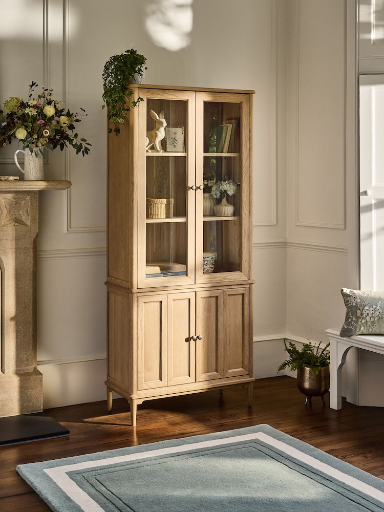 Laura Ashley Oak Danbury Glazed Display Cabinet - Image 2 of 9 Laura Ashley Oak Danbury Glazed Display Cabinet - Image 2 of 9