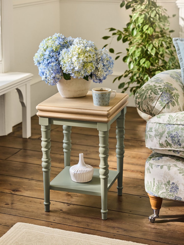 Laura Ashley Khaki Green Swanton Side Table - Image 1 of 3 Laura Ashley Khaki Green Swanton Side Table - Image 1 of 3