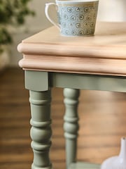 Laura Ashley Khaki Green Swanton Side Table - Image 3 of 3