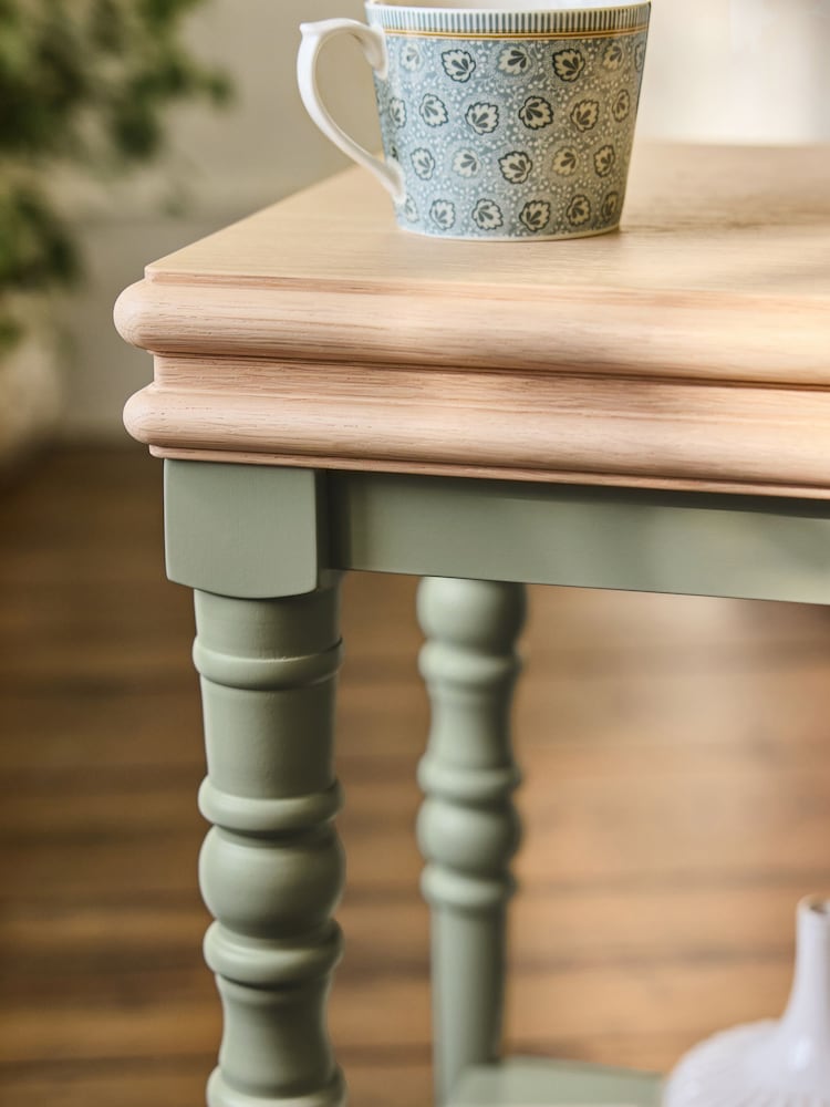 Laura Ashley Khaki Green Swanton Side Table - Image 3 of 3 Laura Ashley Khaki Green Swanton Side Table - Image 3 of 3