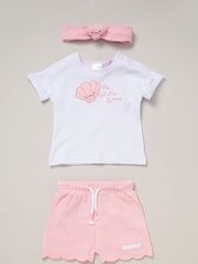 Rock-A-Bye Baby Boutique Pink Printed All in one - Image 1 of 5