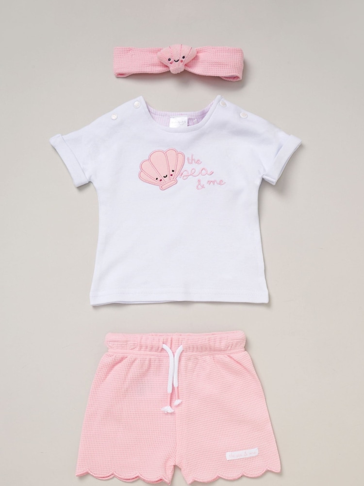 Rock-A-Bye Baby Boutique Pink Printed All in one - Image 1 of 5