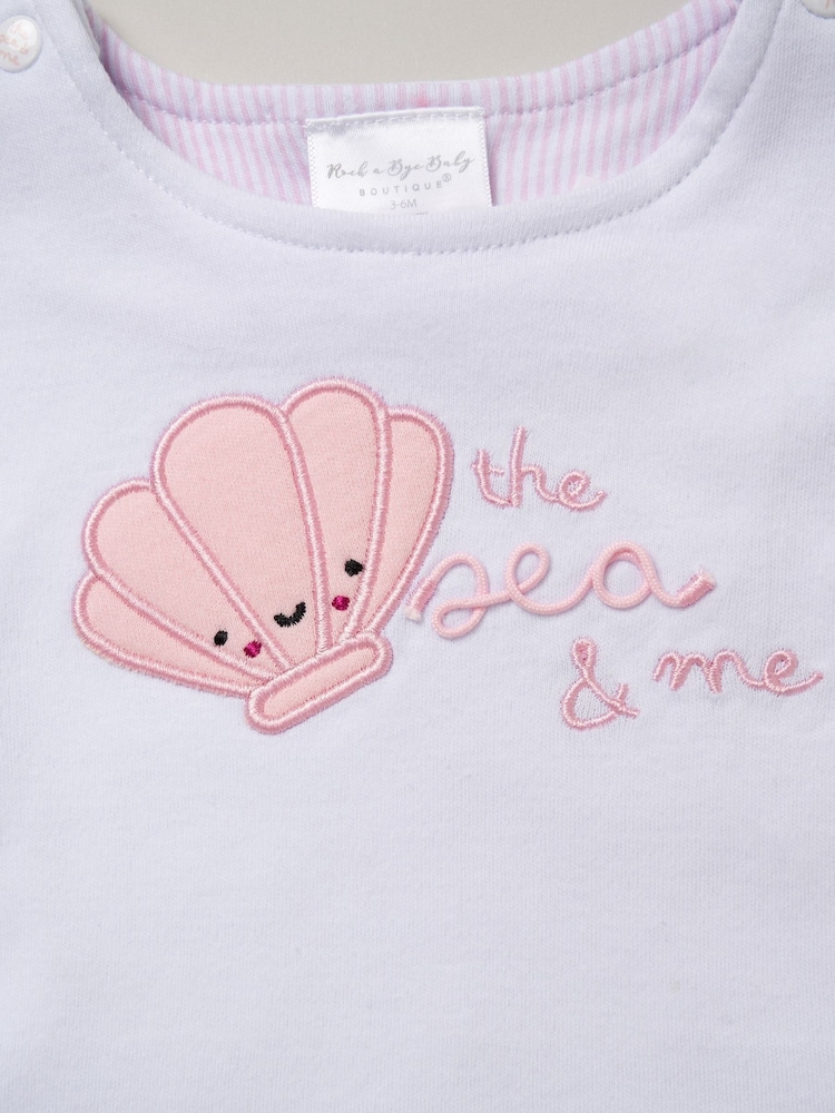 Rock-A-Bye Baby Boutique Pink Printed All in one - Image 5 of 5