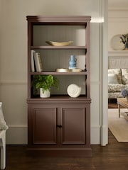 Laura Ashley Chocolate Brown Swanton Bookcase - Image 1 of 5