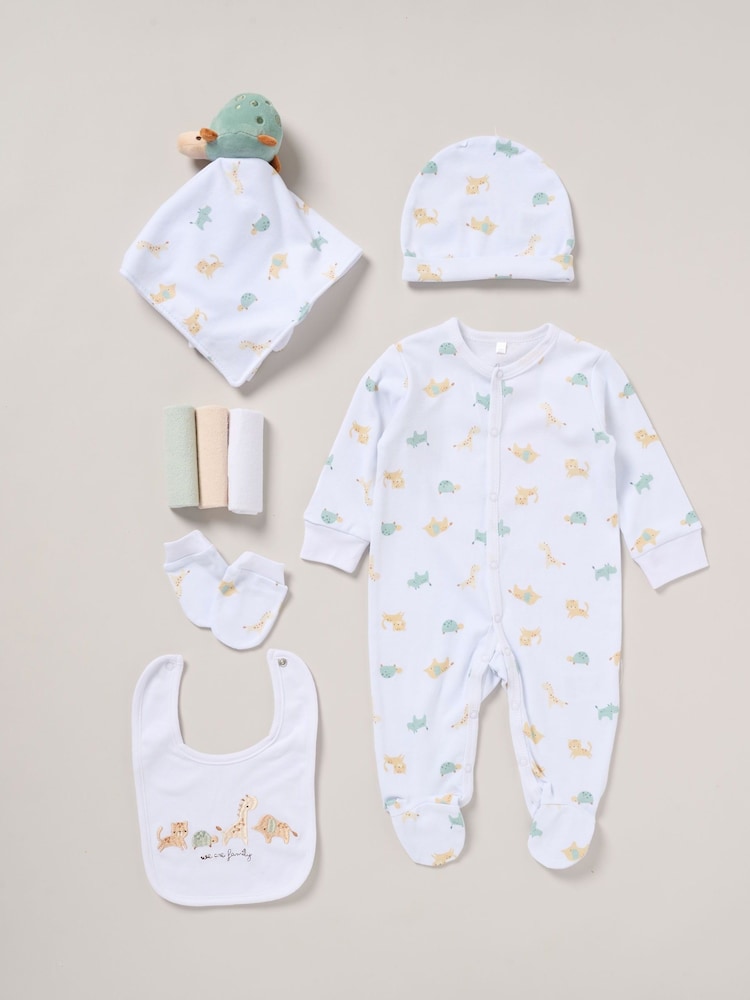 Rock-A-Bye Baby Boutique Yellow 8-Piece All-In-One Baby Gift Set - Image 1 of 6