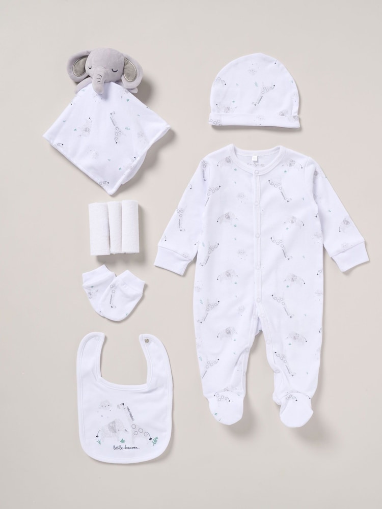 Rock-A-Bye Baby Boutique White 8-Piece All in One Baby Gift Set - Image 1 of 6