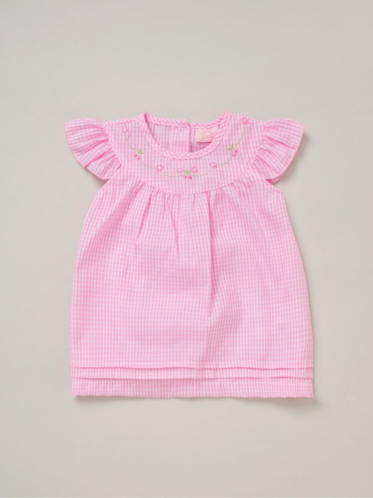 Rock-A-Bye Baby Boutique Roz 100% bumbac Rochie Șosete scurte și Fundă bentiță Set - Image 3 of 4
