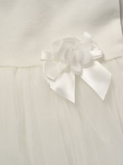 Rock-A-Bye Baby Boutique Rose Ribbon Detail Tutu White Dress and Headband Outfit Set - Image 3 of 3