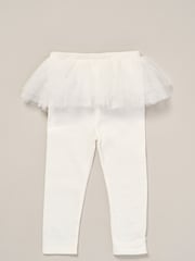 Rock-A-Bye Baby Boutique Rose Ribbon Detail White Top And Leggings Set - Image 4 of 4