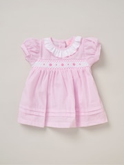 Rock-A-Bye Baby Boutique Pink 100% Cotton Dress Knickers and Bow Headband 2 Pack Outfit Set - Image 3 of 5