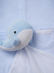 Rock-A-Bye Baby Boutique Blue 100% Cotton Waffle Romper and Comforter Set - Image 5 of 5