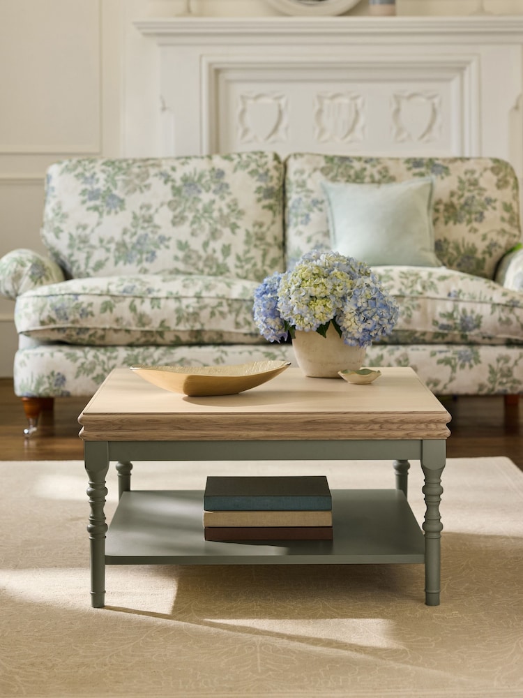 Laura Ashley Khaki Green Swanton Coffee Table - Image 2 of 4