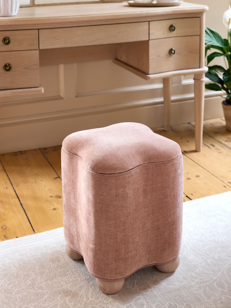 Laura Ashley Hundon Dusty Rose Pink Someford Storage Stool - Image 1 of 6