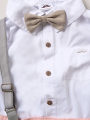 Little Gent Blue Shirt Shorts and Braces Outfit Set - Image 3 of 3
