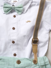 Зеленый свет - Little Gent Bodysuit Shirt Shorts and Braces Outfit Set - Image 3 of 3