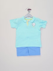 Little Gent Polo Shirt and Belted Shorts Outfit Set - Image 2 of 5