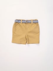 Little Gent Blue Polo Shirt and Belted Shorts Outfit Set - Image 4 of 5