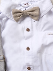 Little Gent Bodysuit Shirt Shorts and Braces Outfit Set - Image 3 of 3