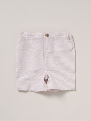 Little Gent Blue 100% Cotton Shirt, Waistcoat & Short Set - Image 4 of 5
