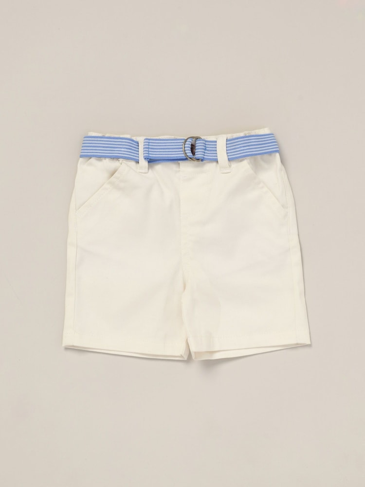 Little Gent Polo Shirt and Belted Shorts Outfit Set - Image 3 of 5