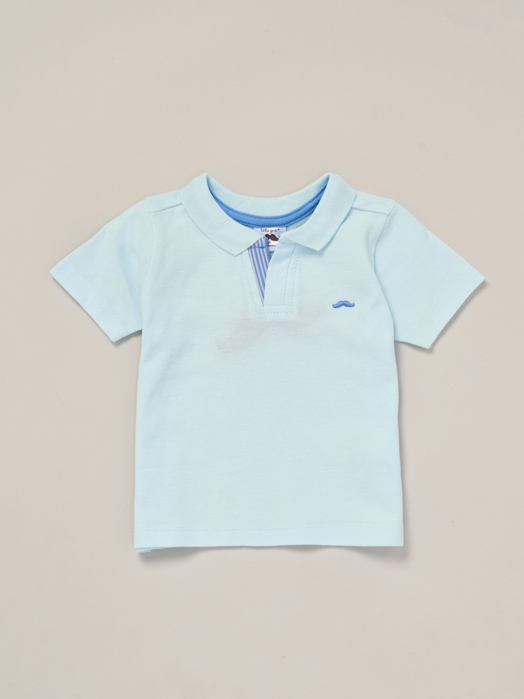 Little Gent Polo Shirt and Belted Shorts Outfit Set - Image 4 of 5