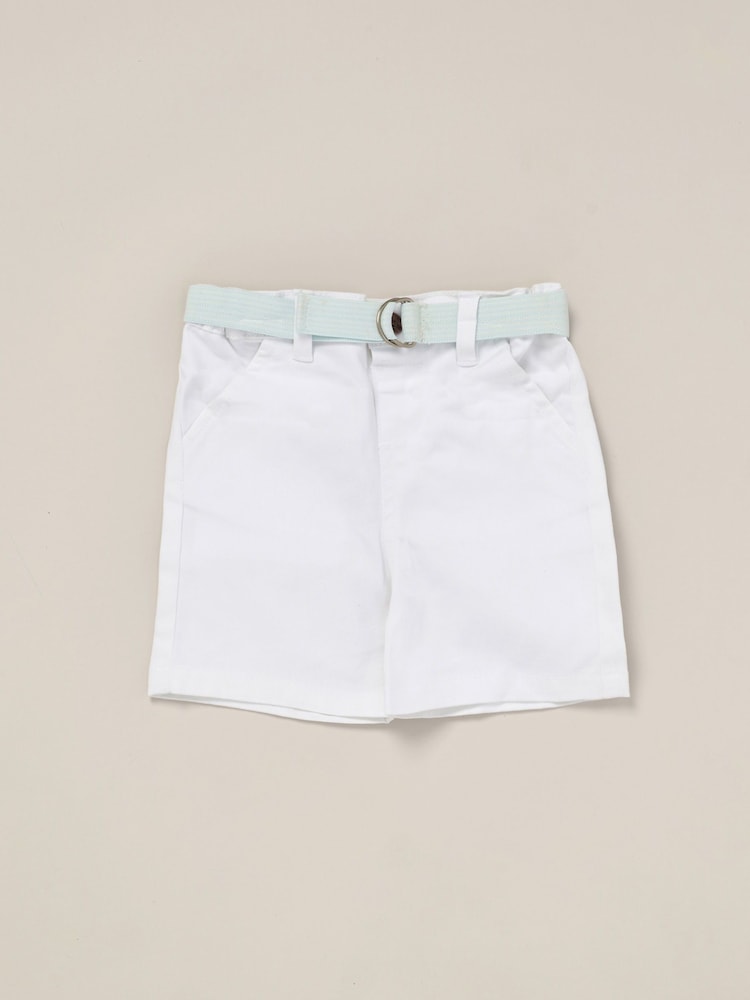 Little Gent Polo Shirt and Belted Shorts Outfit Set - Image 4 of 5