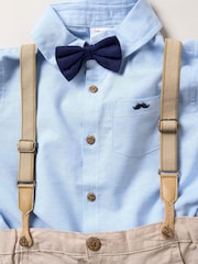 Little Gent Bodysuit Shirt Shorts and Braces Outfit Set - Image 3 of 3