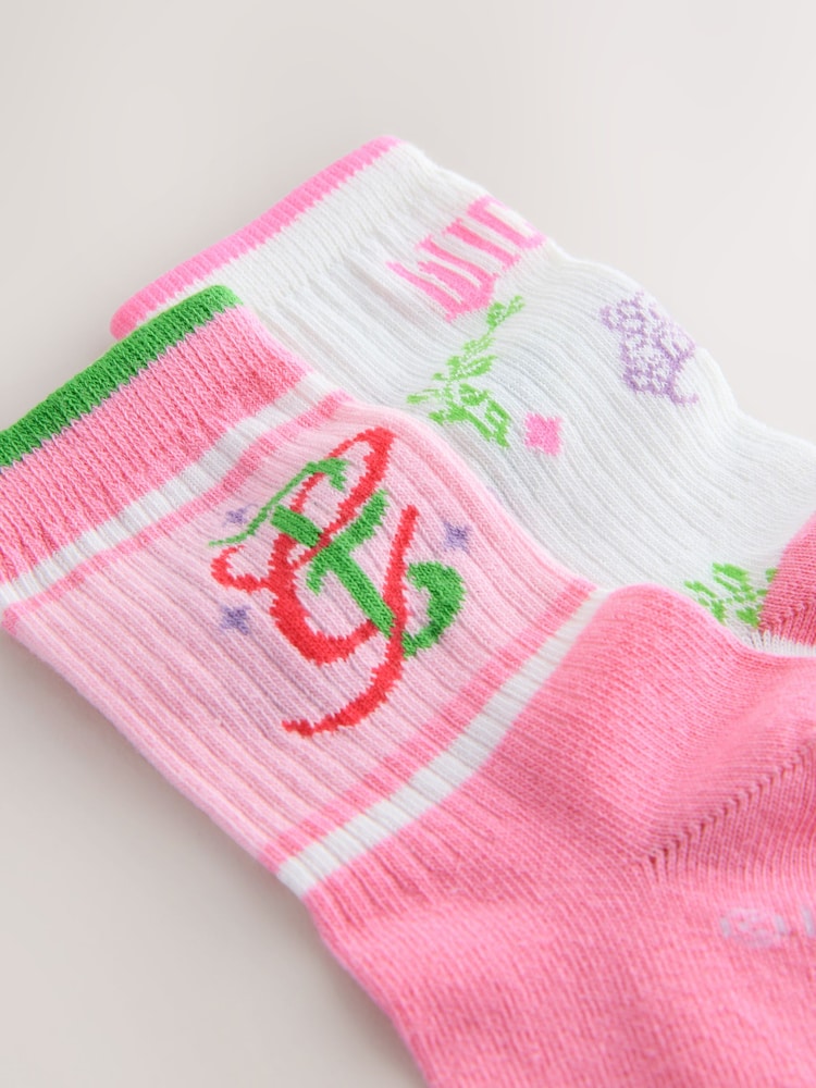 Pink und Weiß - Cotton Rich Wicked Ankle Socks 2 Pack - Bild 2 von 4