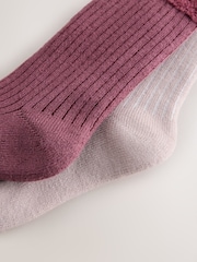 Berry Red and  Pink Rib Welly Socks 2 Pack - Image 3 of 3