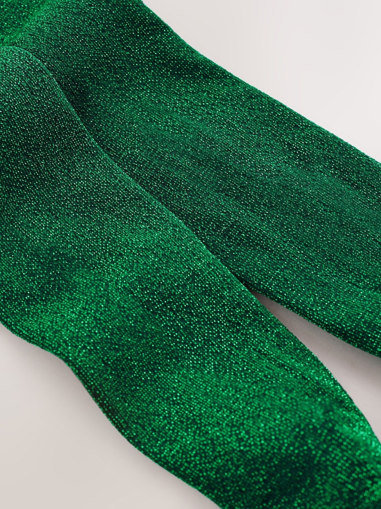 Green Sparkle Tights - Image 2 of 3 Green Sparkle Tights - Image 2 of 3