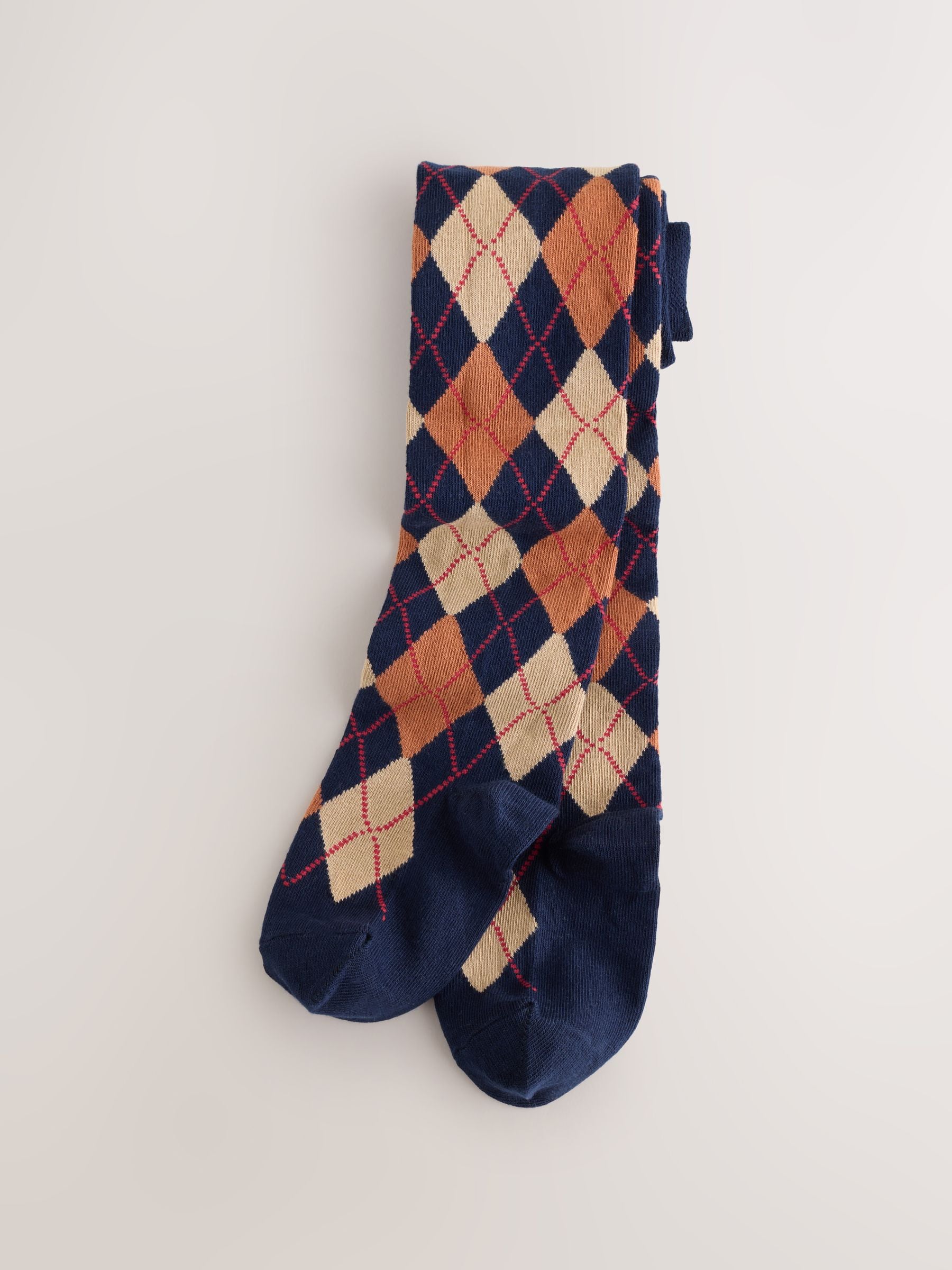 Buy Navy Blue Cotton Rich Argyle Tights from Next USA