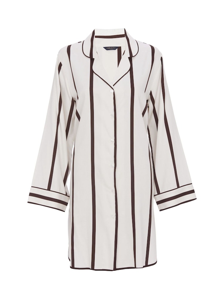 Bruin/wit - Fable and Eve Long Sleeve Nightshirt - Image 4 of 4