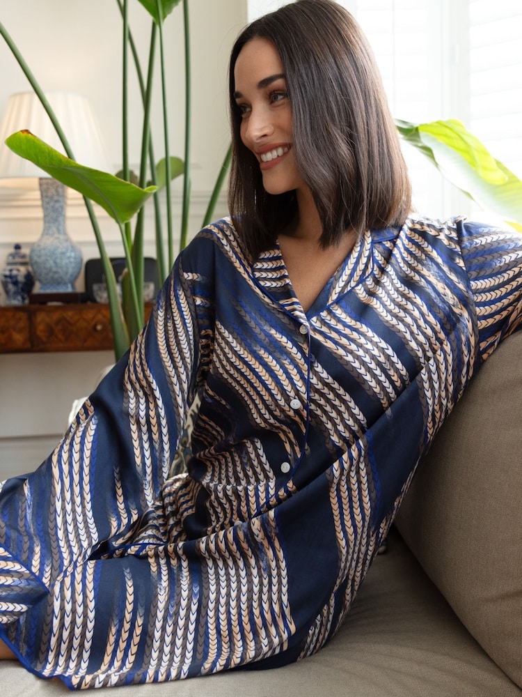 Azul - Fable and Eve Long Sleeve Nightshirt - Imagen 1 de 4