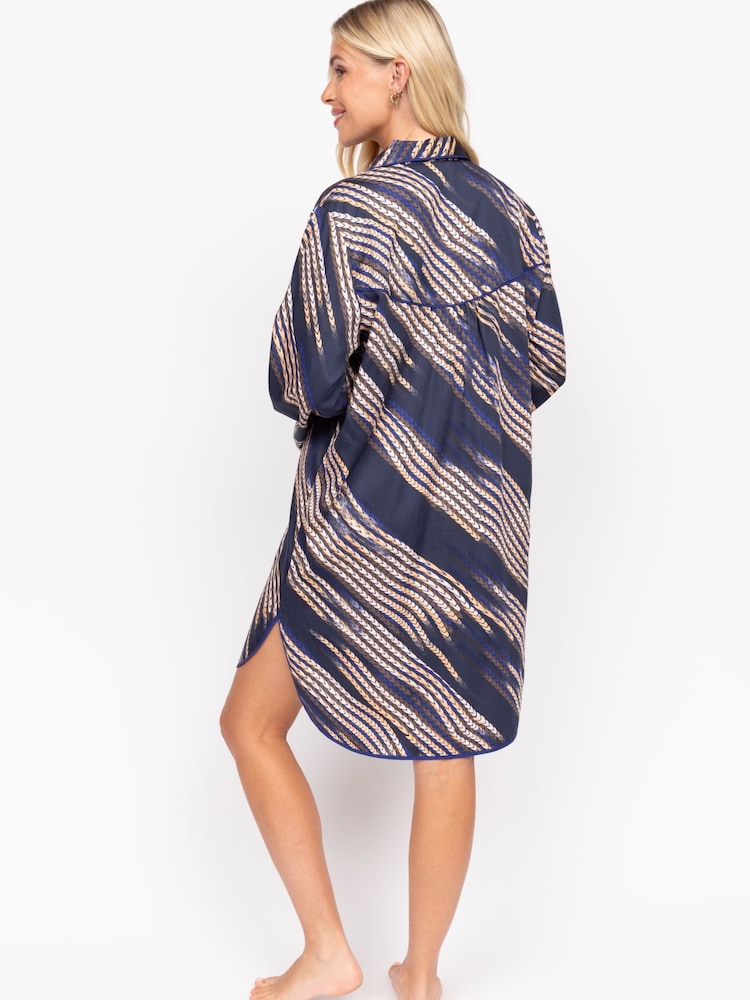 Blauw - Fable and Eve Long Sleeve Nightshirt - Image 3 of 4