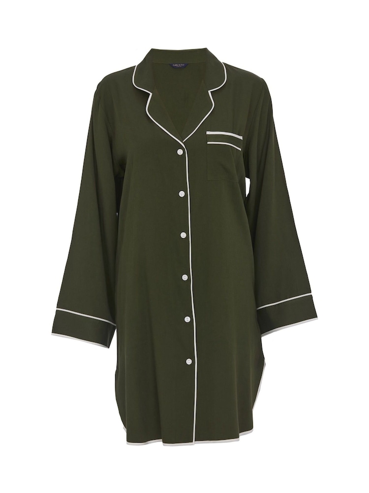 Fable and Eve Green Ground Long Sleeve Nightshirt - Image 4 of 4